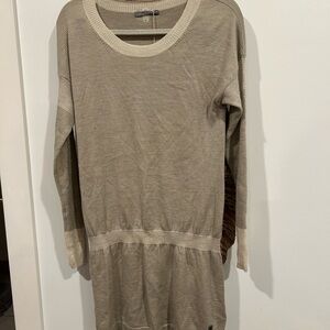 Smartwool Oatmeal Heather Stripe Sweater Dress